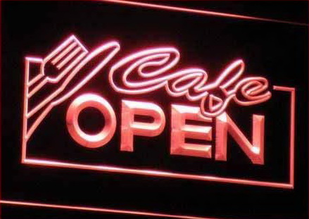 OPEN Cafe Restaurant Business Neon Light Sign
